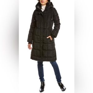 Kenneth Cole Women's Box Quilted Heavyweight Outerwear Puffer XS